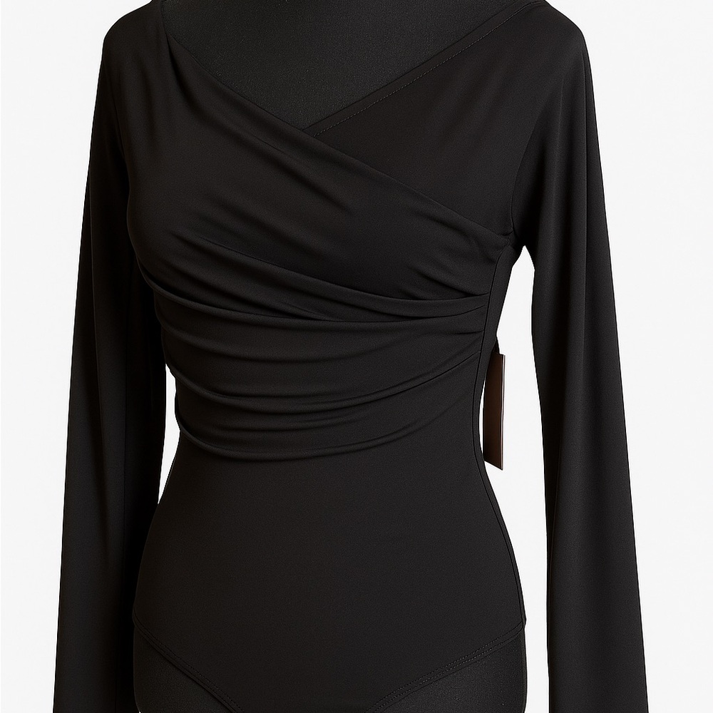 Nordstrom Charcoal Long Sleeve Bodysuit